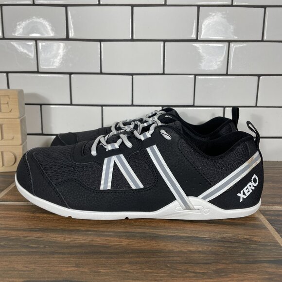 Xero Shoes Prio Womens Size 10 Black White Minimalist Running Training Sneaker - Picture 1 of 13